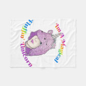 Magisches Fluffin Unicorn Fleece Blanket, klein (Vorderseite (Horizontal))