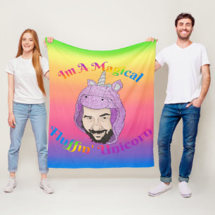 Magisches Fluffin Unicorn Fleece Blanket, mittel
