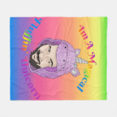 Magisches Fluffin Unicorn Fleece Blanket, mittel (Vorderseite (Horizontal))