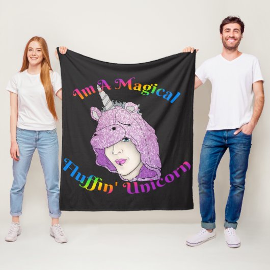 Magisches Fluffin Unicorn Fleece Blanket, mittel (Beispiel)