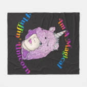 Magisches Fluffin Unicorn Fleece Blanket, mittel (Vorderseite (Horizontal))