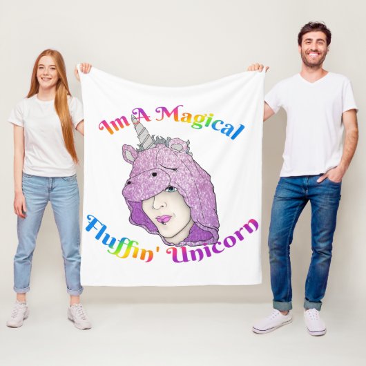 Magisches Fluffin Unicorn Fleece Blanket, mittel (Beispiel)