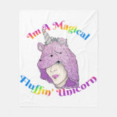 Magisches Fluffin Unicorn Fleece Blanket, mittel (Vorderseite)