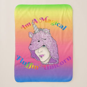 Magisches Fluffin Unicorn Kleines Sherpa Blanket Sherpadecke