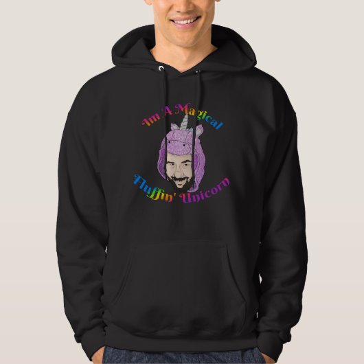 Magisches Fluffin Unicorn Männerhooded Sweatshirt (Vorderseite)