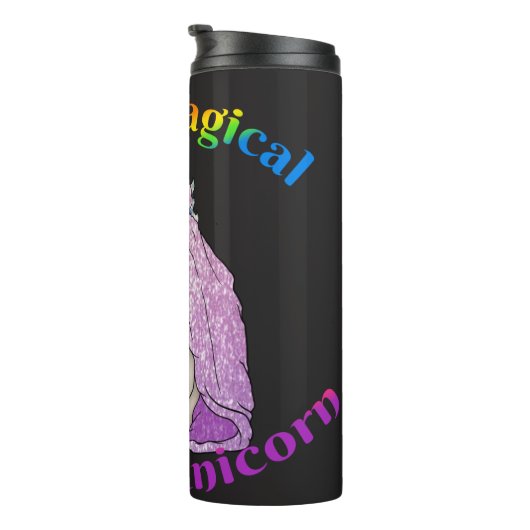 Magisches Fluffin Unicorn Thermaltumbler Thermosbecher (Nach rechts gedreht)