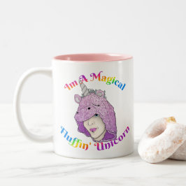 Magisches Fluffin Unicorn Zwei-Tone-Tasse Zweifarbige Tasse