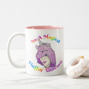 Magisches Fluffin Unicorn Zwei-Tone-Tasse Zweifarbige Tasse