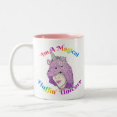 Magisches Fluffin Unicorn Zwei-Tone-Tasse Zweifarbige Tasse (Links)