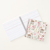 Magisches Forest Fairy Pink Blumengarten Monogramm Notizblock (Innenseite)