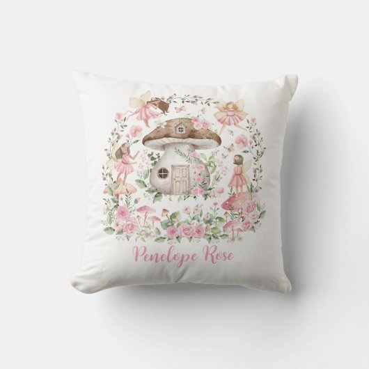 Magisches Forest Fairy Themed Blumengarten Kinderz Kissen (Vorderseite)