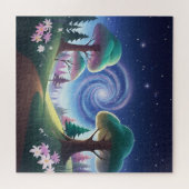 Magisches Forest Gateway: wirbelnde Galaxie Puzzle (Horizontal)