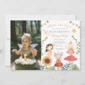 Magisches Foto Verzauberte Fee Erstgeburt Einladung (Vorderseite)