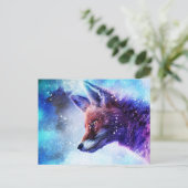 Magisches Fox Spirit Animal Postkarte (Stehend Vorderseite)