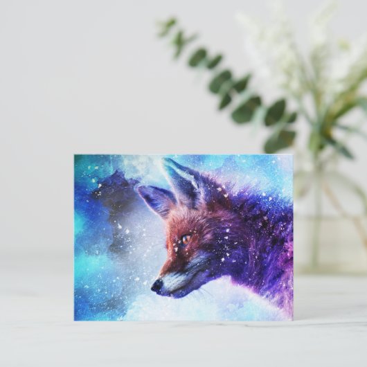 Magisches Fox Spirit Animal Postkarte (Stehend Vorderseite)