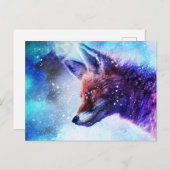 Magisches Fox Spirit Animal Postkarte (Vorne/Hinten)