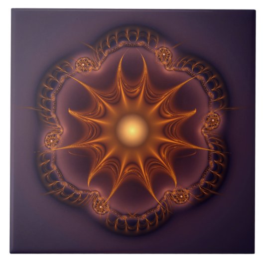 Magisches Fraktal-Märchen Fliese (Vorderseite)