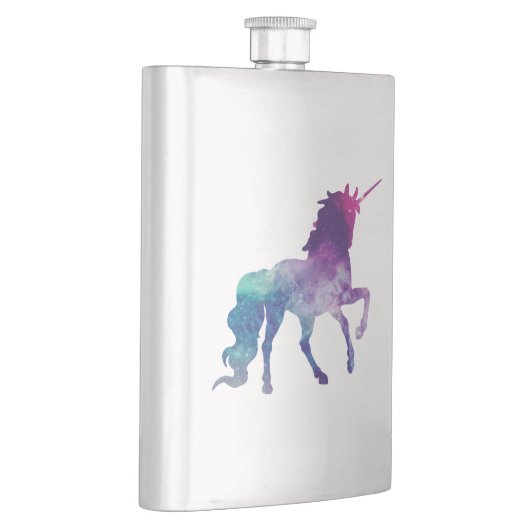 Magisches Funkelnd Prancing-Einhorn Flachmann (Rechts)