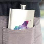 Magisches Funkelnd Prancing-Einhorn Flachmann (Beispiel)