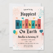 Magisches Geburtstag Modernes Mädchen zum Geburtst Einladung (Vorderseite)