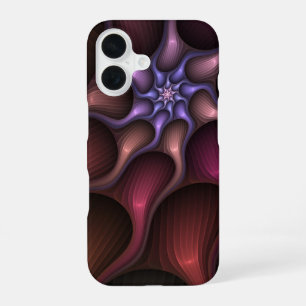 Magisches glänzendes abstraktes gestreiftes farben iPhone 16 hülle