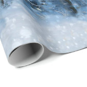 Magisches Glittery Snow Wonderland Wrapping Paper Geschenkpapier (Rolleneckpunkt)