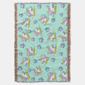 Magisches Glück Einhorn und Sterne Decke (Vorderseite Vertikal)