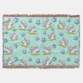 Magisches Glück Einhorn und Sterne Decke (Vorderseite)