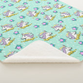 Magisches Glück Einhorn und Sterne Sherpadecke (3/4)