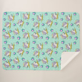 Magisches Glück Einhorn und Sterne Sherpadecke (Vorderseite (Horizontal))