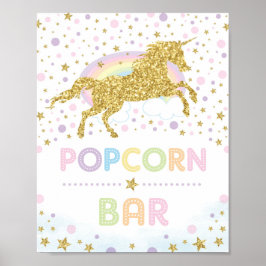 Magisches Goldröckchen / Popcorn Bar / Regenbogens Poster