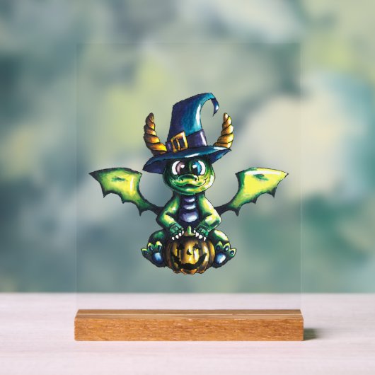 Magisches Halloween-Drachendesign Acrylschild (Neutral)