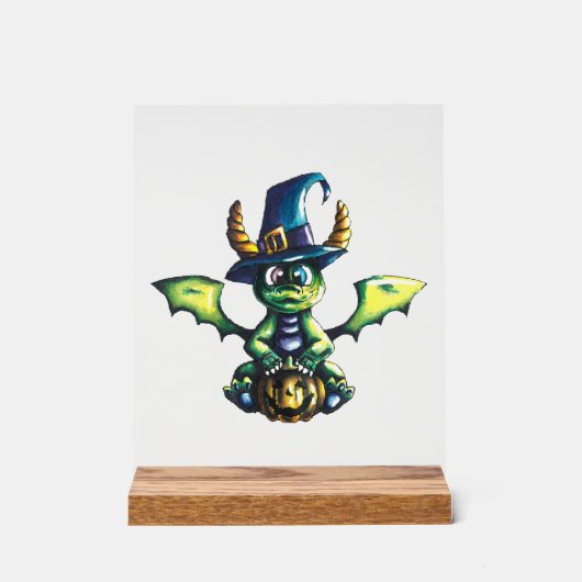 Magisches Halloween-Drachendesign Acrylschild (Vorderseite)