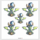 Magisches Halloween-Drachendesign Aufkleber (Blatt)