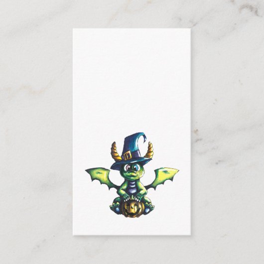 Magisches Halloween-Drachendesign Begleitkarte (Vorderseite)