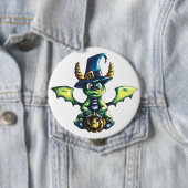 Magisches Halloween-Drachendesign Button (Beispiel)