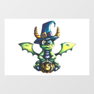 Magisches Halloween-Drachendesign Fensteraufkleber