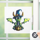 Magisches Halloween-Drachendesign Fensteraufkleber (Zuhause)