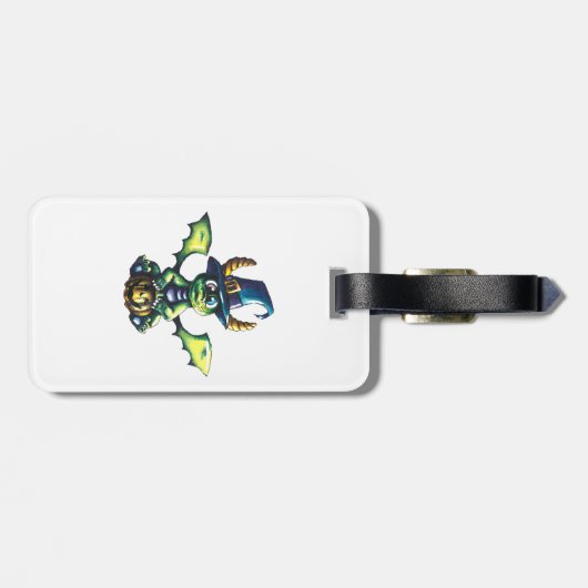 Magisches Halloween-Drachendesign Gepäckanhänger (Rückseite horizontal)