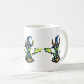 Magisches Halloween-Drachendesign Kaffeetasse (VorderseiteRechts)