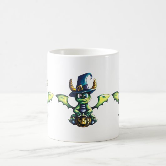 Magisches Halloween-Drachendesign Kaffeetasse (Mittel)