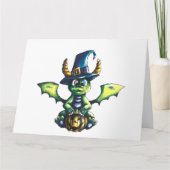 Magisches Halloween-Drachendesign Karte (Vorderseite)