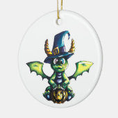 Magisches Halloween-Drachendesign Keramik Ornament (Links)