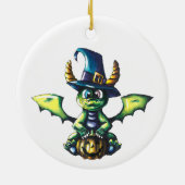 Magisches Halloween-Drachendesign Keramik Ornament (Hinten)