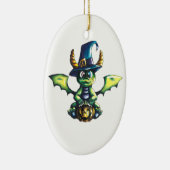 Magisches Halloween-Drachendesign Keramik Ornament (Rechts)