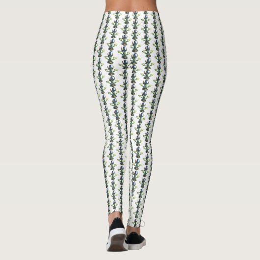 Magisches Halloween-Drachendesign Leggings (Rückseite)