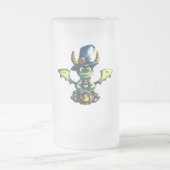 Magisches Halloween-Drachendesign Mattglas Bierglas (Mittel)
