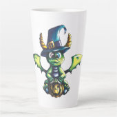 Magisches Halloween-Drachendesign Milchtasse (Vorderseite)