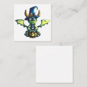 Magisches Halloween-Drachendesign Mitteilungskarte (Vorne/Hinten)