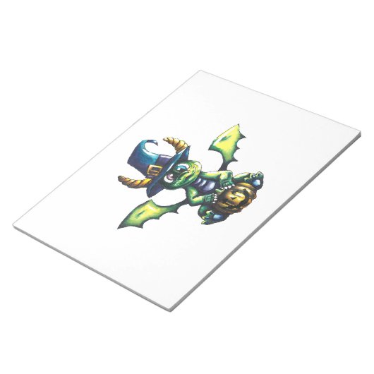 Magisches Halloween-Drachendesign Notizblock (angewinkelt)